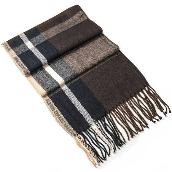 Alpine Swiss Mens Plaid Scarf Soft Winter Shawl Lightweight Cold-Weather Gear - Picture 5 of 8